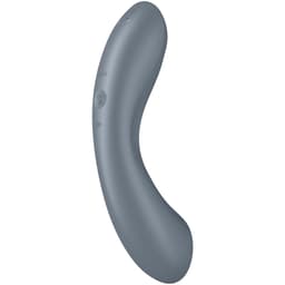 Satisfyer Curvy Trinity 1 Druckwellenvibrator aus Silikon und ABS am Ladekabel beim Aufladen des Akkus
