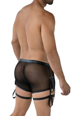 Cut4Men Prison Shorts, Nahaufnahme des gummierten Logos