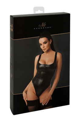 Noir Handmade String-Body in Schwarz, Nahaufnahme der Material- und Nahtverarbeitung