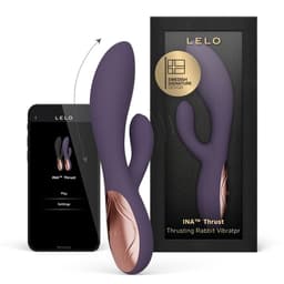 Lelo Ina Thrust Rabbit-Stoßvibrator in Lila, Gesamtansicht