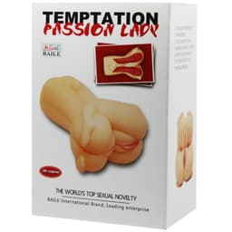 Verpackung des Baile Temptation Passion Lady Doppelmasturbators aus TPR