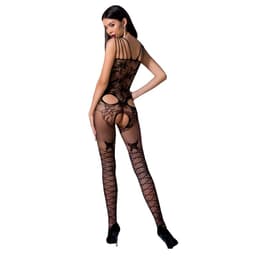 Passion BS076 Bodystocking in Rot, Gesamtansicht des transparenten Kleidungsstücks