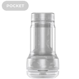 Kiiroo Feel Pocket Stroker Crystal geöffnet, Blick auf die Innenstruktur