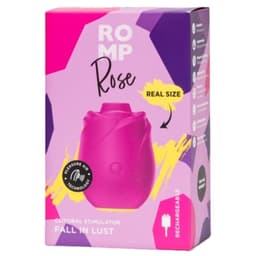 ROMP Rose rosenförmiger Klitoris-Druckwellenvibrator, Draufsicht auf die geöffnete Blüte