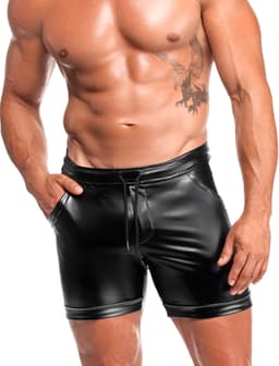 Noir Handmade Rogue Shorts, Detailansicht der umgeschlagenen Säume