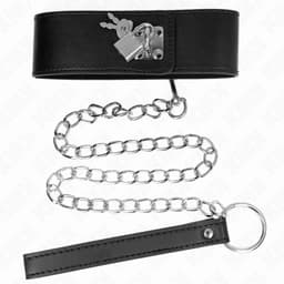 KINK Halsband mit breitem Riemen, Detailansicht der 65 cm langen Leine