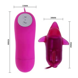 Baile Secret Dolphin Mini-Vibrator in der Hand zum Größenvergleich