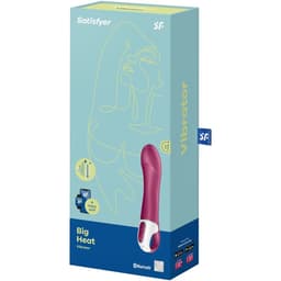 Verpackung des Satisfyer Big Heat G-Punkt-Vibrators, mit erkennbarer Formgebung
