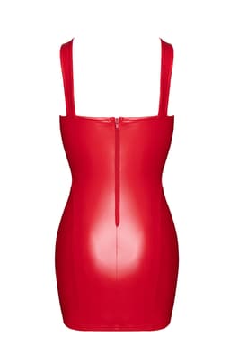 Noir Handmade F364 Bombshell Minikleid in Rot, Detailansicht der Nähte und Verarbeitung