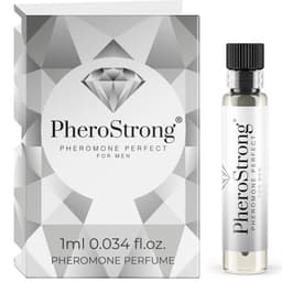 PheroStrong Perfect Pheromon-Parfum für Männer, 1-ml-Probe im Größenvergleich