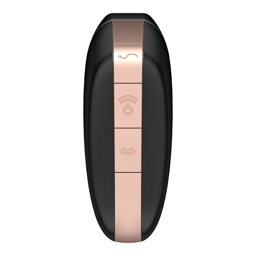 Satisfyer Love Triangle Druckwellenvibrator von oben auf hellem Untergrund