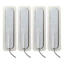 ElectraStim lange ElectraPads, vier schmale selbstklebende Elektroden, Gesamtansicht