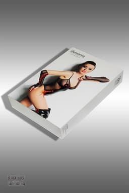 Demoniq Hannah Wetlook-Body am Model getragen, Wetlook-Body von Demoniq