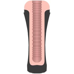 Jamyjob Mund-Masturbator mit abgenommener Hartschale und sichtbarer TPE-Innenhülle