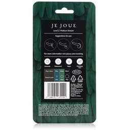 Verpackung des Je Joue Silikonrings Grün mit allen Produktangaben
