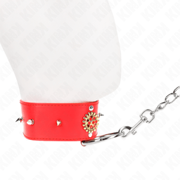 KINK Rote Diamantkette, Detailansicht der 65 cm langen Leine
