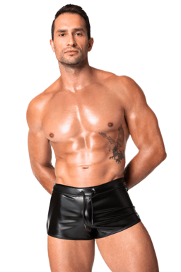 Noir Handmade Men Chaos Slip in Schwarz, komplette Gesamtansicht von vorne