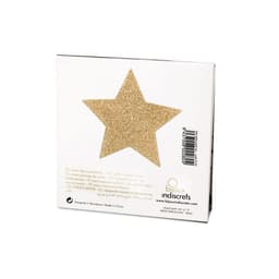 Bijoux Indiscrets Flash Golden Star Pasties mit selbstklebender Rückseite, Ansicht von hinten