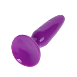 Baile Analplug mit Saugnapf aus weichem Material von der Seite fotografiert