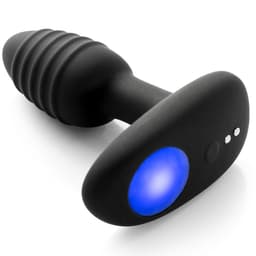 Kiiroo Lumen Analplug von der Seite, äußere Rillen des Velvet-Wave-Silikons im Detail