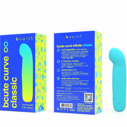 B Swish Bcute Curve Infinite G-Punkt-Vibrator im Größenvergleich mit Handmaß
