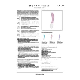 Lelo Mona Twist mit Bedienungsanleitung als Nahaufnahme fotografiert