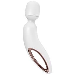 Satisfyer Wand-er Land XXL-Wand-Massager, seitliche Ansicht mit geneigtem Massagekopf