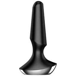Bedienfeld an der Basis des Satisfyer Plug-ilicious 2 in der Nahaufnahme