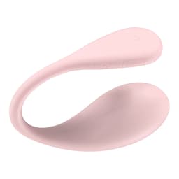 Kiiroo Spot Kiss Me U-förmiger Vibrator, Ansicht von vorne und sichtbarer Bedienfläche am Gerät