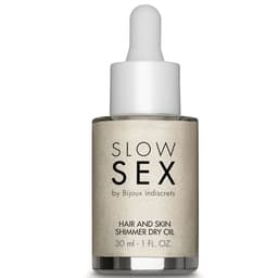 Bijoux Indiscrets Slow Sex leuchtendes Trockenöl, Etikett im Detail