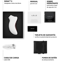 LELO Sona 3 – akustischer Klitorisstimulator mit SenSonic-Technologie – Weiss, Ansicht 15