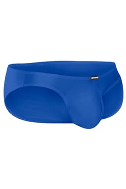 Cut4Men Micro-Slip aus Mikrofaser in Königsblau, Detailansicht des gummierten Logos