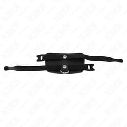 Kink Leder-Penisring mit Haken geschlossen, eingestellte Weite von der Seite
