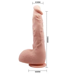 Baile Jason gebogener G-Punkt-Dildo mit Saugnapf von der Seite mit marmorierter Textur im Detail