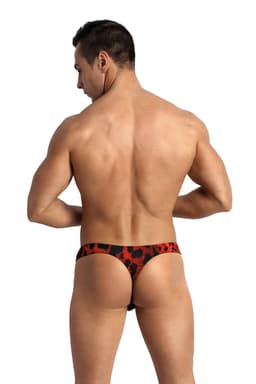 Anais for Men String (Savage), Nahaufnahme des Materials mit Animal-Print