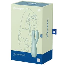 Satisfyer Threesome 3 mit USB-Ladekabel, mit Fokus auf die Materialoberfläche