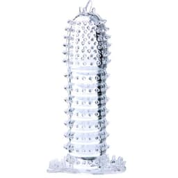 Baile – Genoppte Silikon-Penishülle, 14 cm – Transparent, Ansicht 11