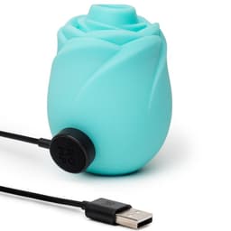 ROMP Rose Glow rosenförmiger Klitoris-Druckwellenvibrator, Verpackung mit Produktabbildung und Markenlogo