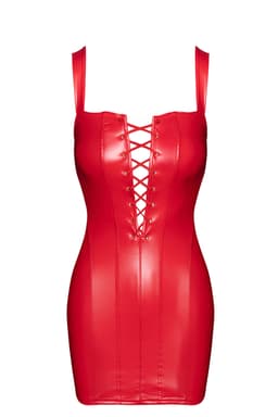 Noir Handmade F364 Bombshell Minikleid in Rot, weitere Nahaufnahme des Materials