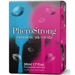 Verpackung des PheroStrong HQ for Her Pheromon-Parfums für Frauen mit Angabe des Inhalts
