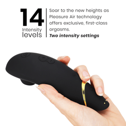 Womanizer Premium 2 Klitorisstimulator mit Zubehör und Bedienungsanleitung