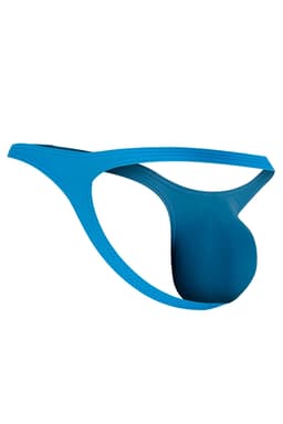 Cut4Men Bulge String Plus String in Blau, am Körper getragen zur Veranschaulichung der Passform