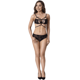 Livco Corsetti Eliana Set von hinten mit dekorativen Streifen am Rücken
