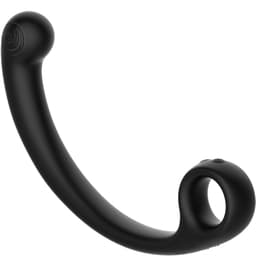 Snail Vibe AXI Massagestab, mit magnetischem Ladekabel angeschlossen abgebildet