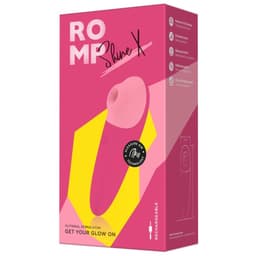 ROMP Shine X Stabvibrator in Rosa, Draufsicht auf Kopf und Griff