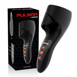 Verpackung des Jamyjob Pulsar Masturbators mit Produktabbildung