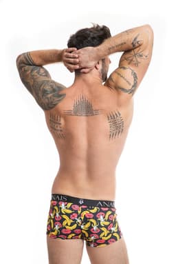 Anais Men Banana Boxershorts mit Bananenprint, Rückansicht mit Blick auf die Passform