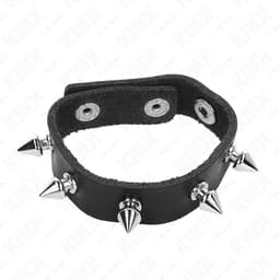Kink Penisring mit Spikes geschlossen, Ringform von der Seite fotografiert
