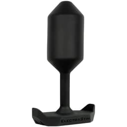 ElectraStim Elektro-Analplug von der Seite, flexibler Silikonhals im Detail