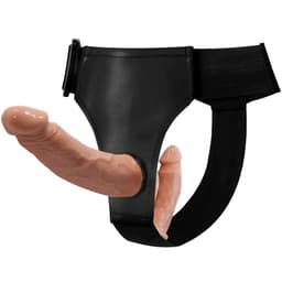 Baile Ultra Passionate Doppeldildo mit Kordelgeschirr, Gesamtansicht